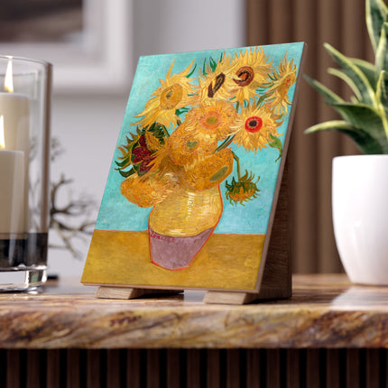 Vase with Twelve Sunflowers by Vincent Van Gogh Ceramic Tile