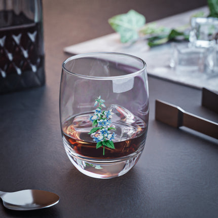 Bellflower botanical illustration by Pierre-Joseph Redouté Whiskey Glass