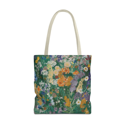 Flowers on the Mountain by August Babberger Tote Bag (AOP)
