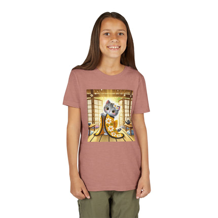 Playful Kitten in the Tea Room Youth Short Sleeve Tee