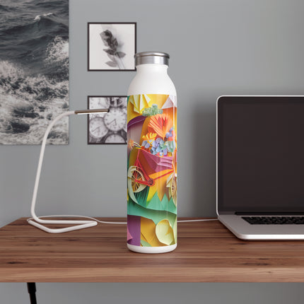 Origami Bicycle Slim Water Bottle
