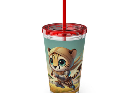 Swift Cheetah Sunsplash Tumbler with Straw, 16oz