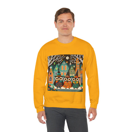 Night of the Trick-or-Treating Owlets Unisex Heavy Blend™ Crewneck Sweatshirt