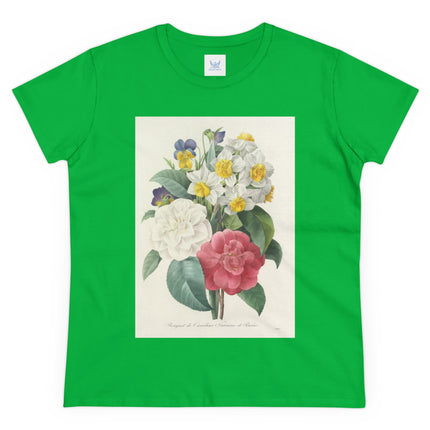 Choix des plus belles fleurs, Plate 015 by Pierre Joseph Redouté Women's Midweight Cotton Tee