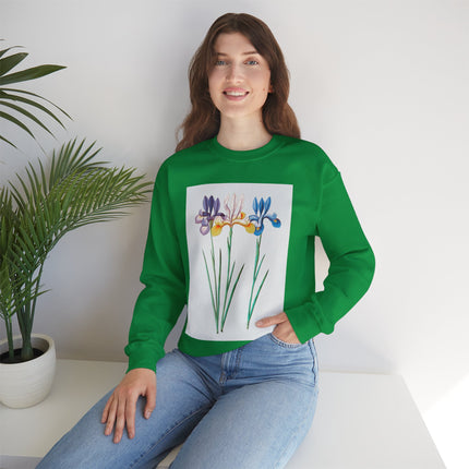 Blue Iris by Anselmus Boëtius de Boodt Heavy Blend™ Crewneck Sweatshirt