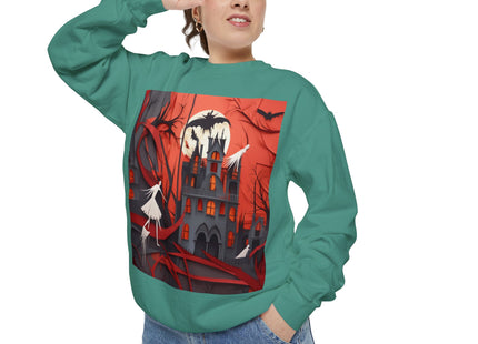 Halloween Night Scene Unisex Garment-Dyed Sweatshirt