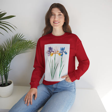Blue Iris by Anselmus Boëtius de Boodt Heavy Blend™ Crewneck Sweatshirt