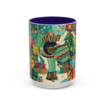 🎄✨ The Lady Of The Christmas Ornament Colorful Mug – Art Deco Holiday Fantasy