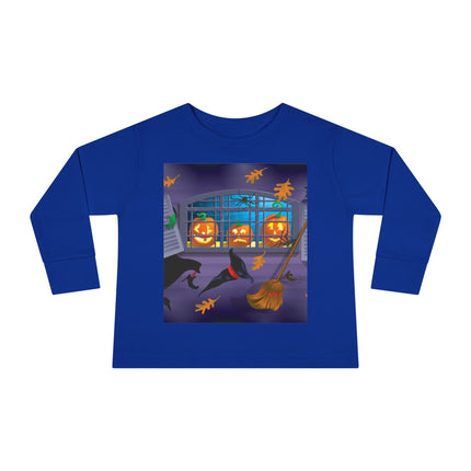 Whimsical Halloween Mischief Toddler Long Sleeve Tee