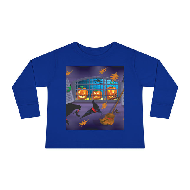 Whimsical Halloween Mischief Toddler Long Sleeve Tee