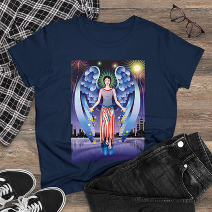 Celestial Symphony Women's Midweight Cotton Tee