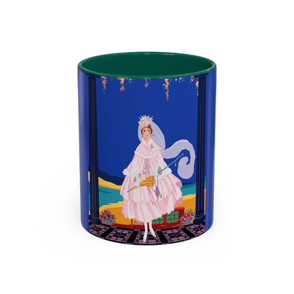 The Moonlit Promenade Colorful Mug (11oz, 15oz) – Blush Elegance, Coastal Romance & Art Deco Style