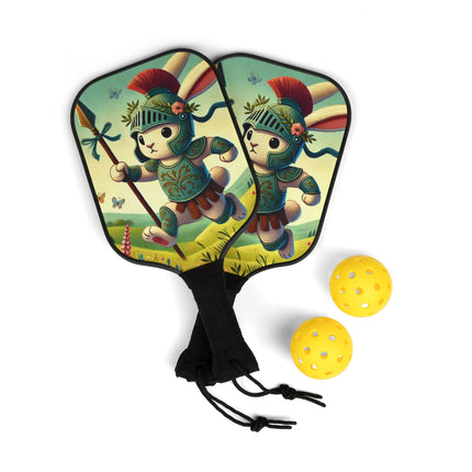 Rabbit Gladiator Pickleball Kit – Brave Bunny Warrior & Meadow Magic