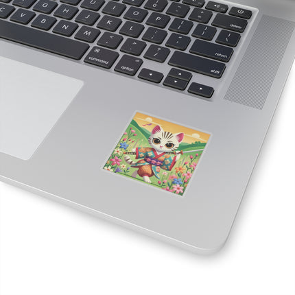 Samurai Kitten Kiss-Cut Stickers (4 Sizes)