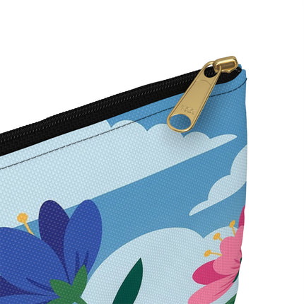 🌸🎩 The Lady Of The Grand Flower Garden Accessory Pouch – Art Deco Fashion Illustration