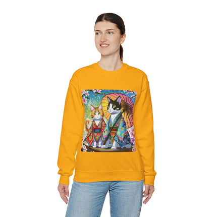 Kimono Kitties Unisex Heavy Blend™ Crewneck Sweatshirt