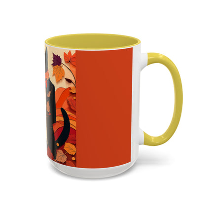 Siamese Cat at an Autumn Harvest Fair Colorful Mugs (11oz, 15oz)