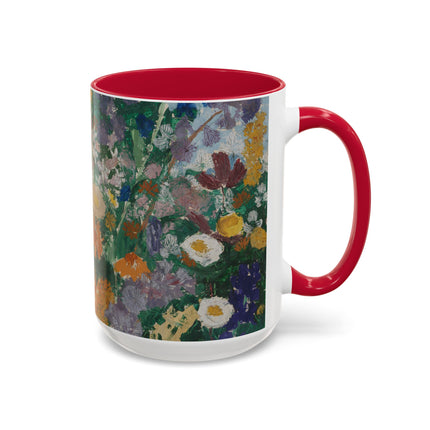 Flowers on the Mountain by August Babberger Colorful Mugs (11oz, 15oz)