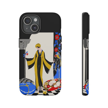 Art Deco Flapper in Yellow Robe Phone Case – Elegant Glamour & Exotic Charm