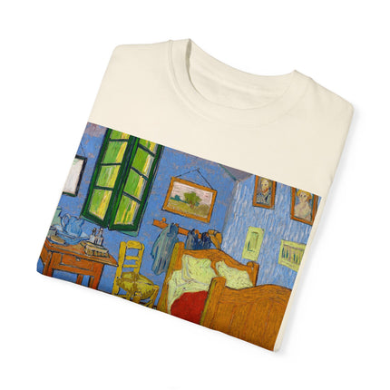 The Bedroom by Vincent van Gogh Unisex Garment-Dyed T-shirt