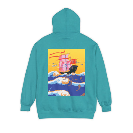 Golden Seas and Whimsical Dreams Unisex Garment-Dyed Hoodie