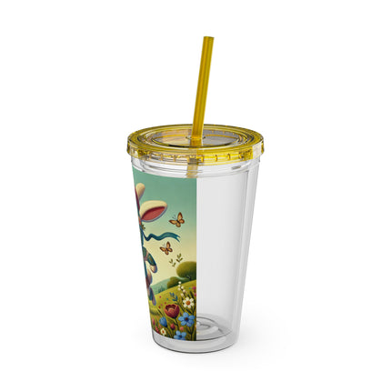 Rabbit Gladiator Sunsplash Tumbler with Straw, 16oz