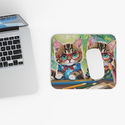 Kitten Scholars Mouse Pad, Rectangle