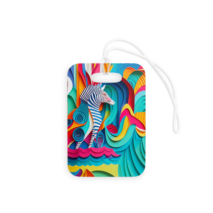 Surfing Zebra Luggage Tags