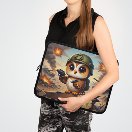 The Owl on the Front Lines Laptop Sleeve – Courage, Wisdom & Quiet Strength