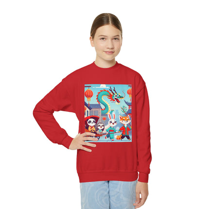 The Little Dragon and Friends Youth Crewneck Sweatshirt – Friendship, Adventure & Playful Charm