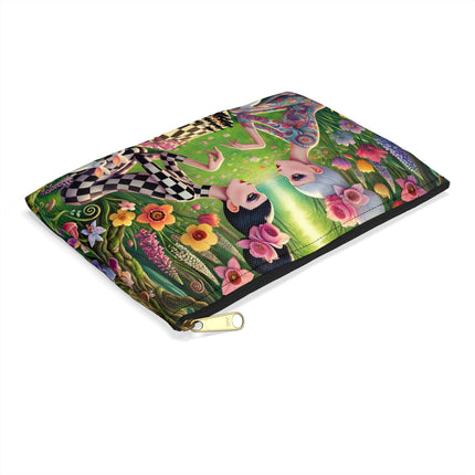 The Spring Gambit: A Fairy’s Move Flat Pouch – Whimsical Chess & Spring Magic