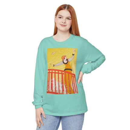 La Passerelle by Charles Martin Garment-dyed Long Sleeve T-Shirt