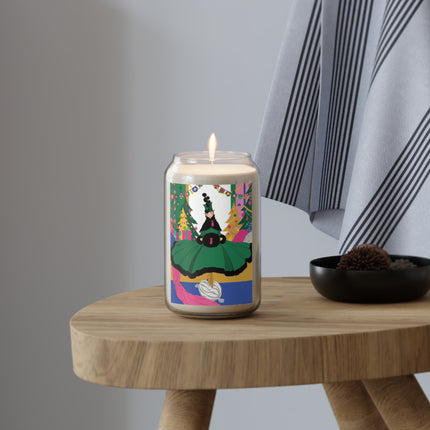 🎄🎁 The Emerald Christmas Belle Scented Soy Candle – Colorful Holiday Fashion Fantasy