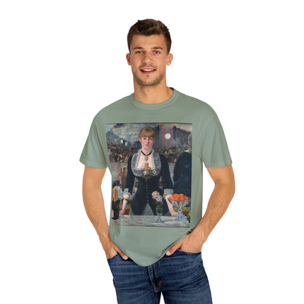 A Bar at the Folies-Bergère by Edouard Manet Unisex Garment-Dyed T-shirt