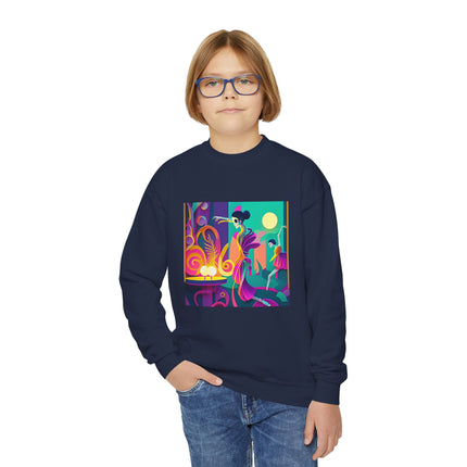 Dance of the Skeleton Ballerinas Youth Crewneck Sweatshirt