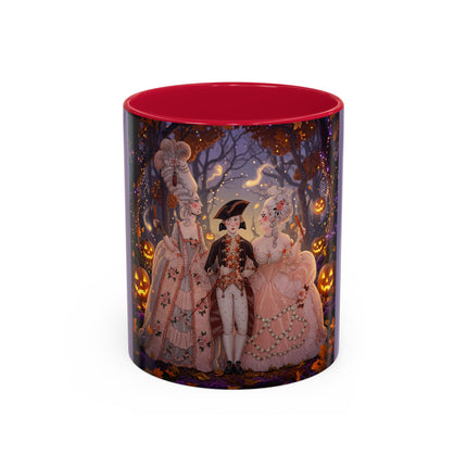 🎃🌙 The Midnight Court Of Pumpkin Grove Colorful Mug – Elegant Halloween Masquerade