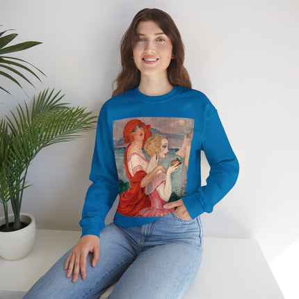 Sur la Route d'Anacapri by Gerda Wegener Heavy Blend™ Crewneck Sweatshirt