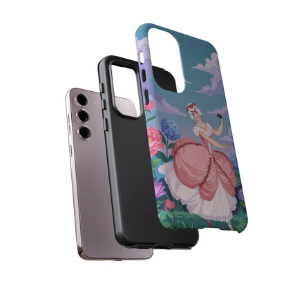 🎭🌸 The Lady Of The Secret Masquerade Phone Case – Art Deco Garden Fantasy
