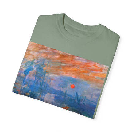 Sunrise by Claude Monet Unisex Garment-Dyed T-shirt