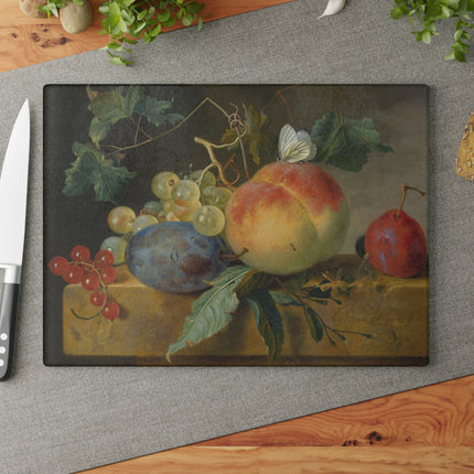 Fruit Still Life by Jan Van Huysum Glass Cutting Board