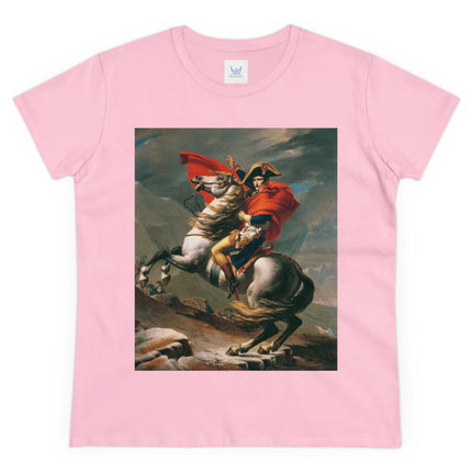 Napoleon Crossing the Alps by Jacques-Louis David Women's Midweight Cotton Tee