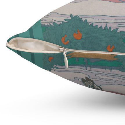 La balançoire by Georges Lepape Spun Polyester Square Pillow