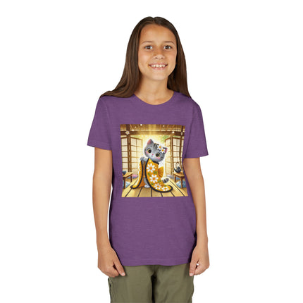 Playful Kitten in the Tea Room Youth Short Sleeve Tee