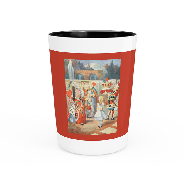 Off with her head! Off with— by Sir John Tenniel Ceramic Shot Glass