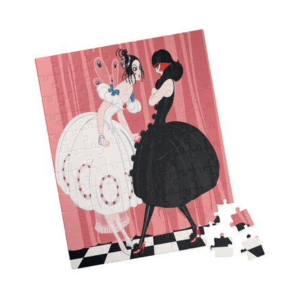 🎭🖤 The Masquerade Secret Puzzle – Art Deco Fashion Whimsy