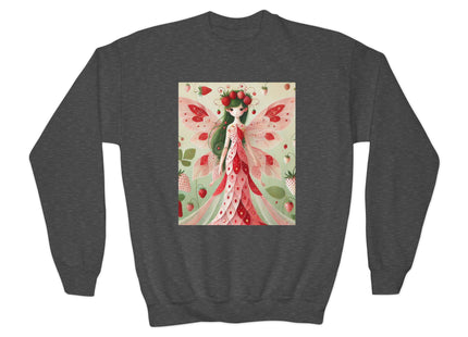Strawberry Fairy Delight Youth Crewneck Sweatshirt