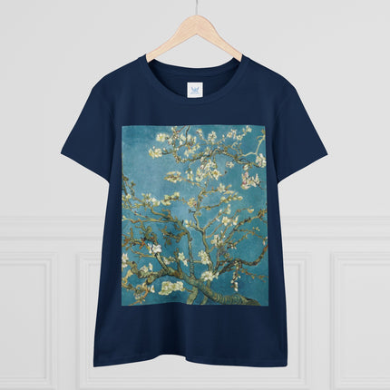Almond Blossom by Vincent van Gogh Women's Midweight Cotton Tee