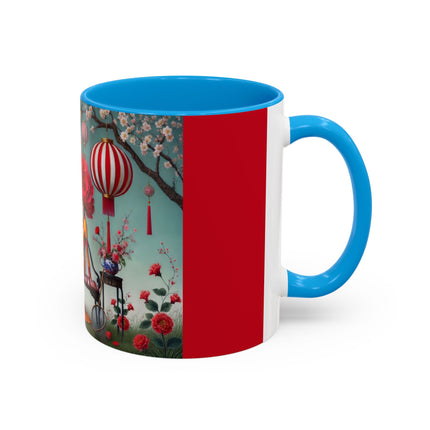 Reading in a Painted Garden Colorful Mugs (11oz, 15oz)