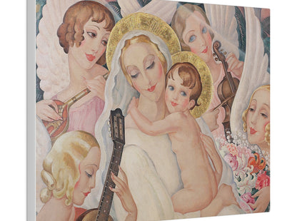 Madonna with Child surrounded by musical angels by Gerda Wegener Matte Canvas, Stretched, 0.75"