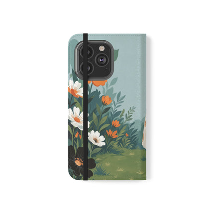 🌼🖤 The Ladies Of The Garden Promenade Flip Case – Art Deco Floral Fashion